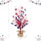 Glitzhome® 21" Patriotic Americana Red, White & Blue Floral Table Tree